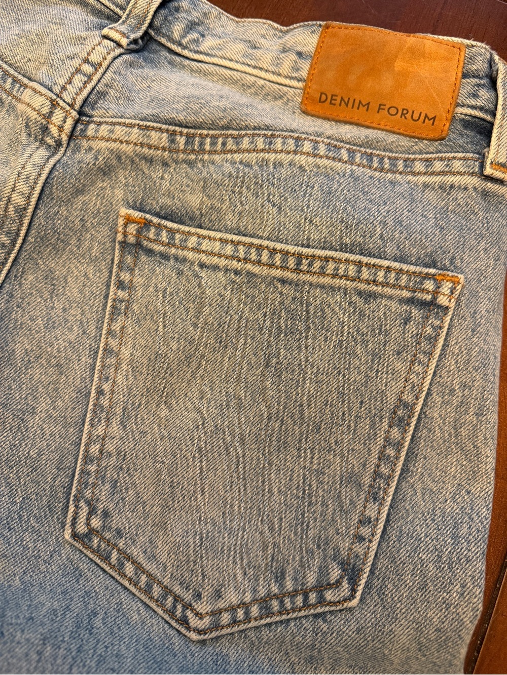 Denim Forum High-Rise Straight Jeans in Light Blue - Picture 13 of 13